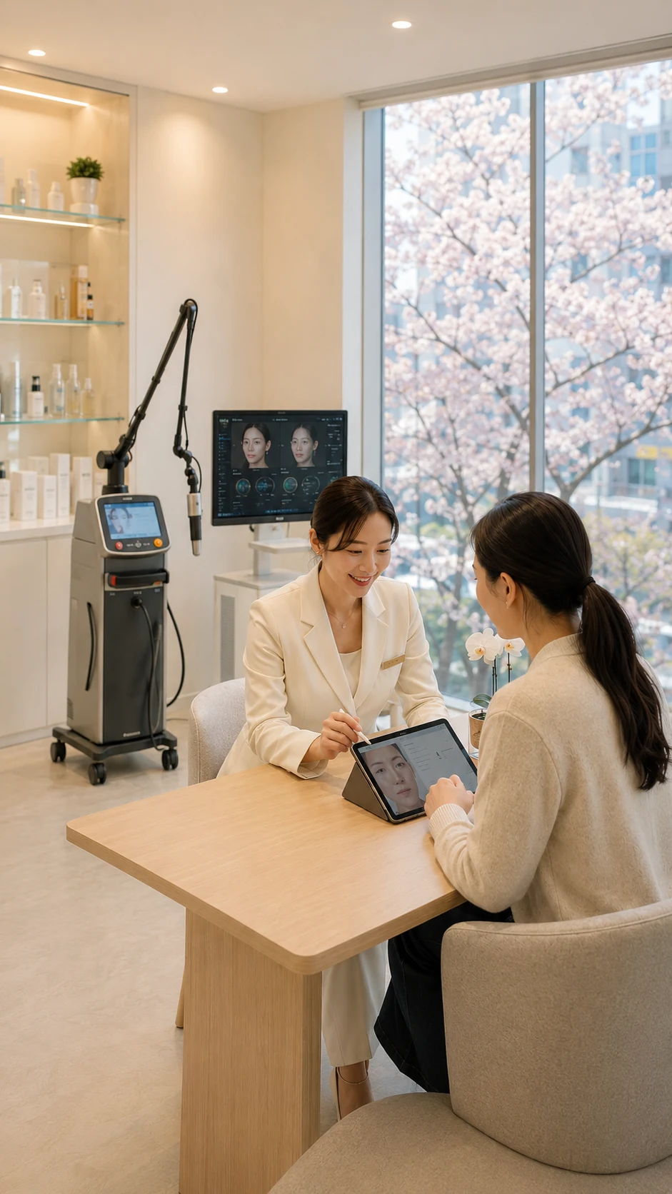 Aesthetic treatment at a premier Korean clinic